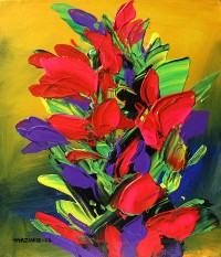 Mazhar Qureshi, 12 X 14 Inch, Oil on Canvas, Floral Painting, AC-MQ-061
